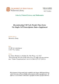 Reconstructing Cell Cycle Pseudo Time-Series Via Single-Cell Transcriptome Data—Supplement