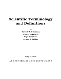 Scientific Terminology and Definitions
