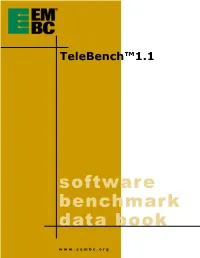 Software Benchmark Data Book