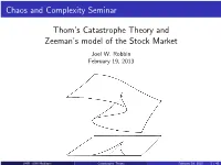 Talk on Catastrophe Theory