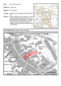 Ward Beer and Branscombe Reference 21/0302/FUL Applicant
