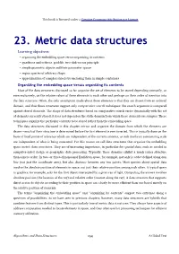 23. Metric Data Structures