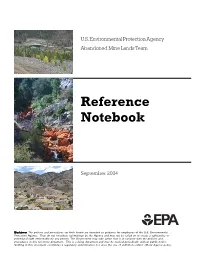 Abandoned Mine Lands Team Reference Notebook
