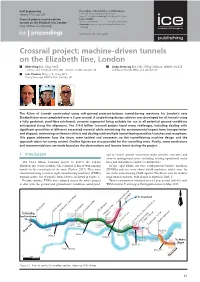 Crossrail Project: Machine-Driven Tunnels on the Elizabeth Line, London