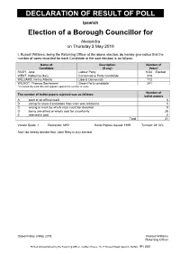 Declaration of Result of Poll