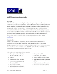 DMTF Organization Backgrounder Overview
