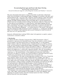 Reconstructing Proto-Ugric and Proto-Uralic Object Marking Katalin É