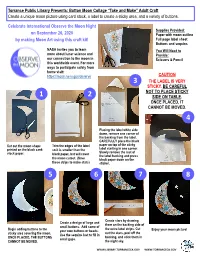 Torrance Public Library Presents: Button Moon Collage “Take and Make” Adult Craft Create a Unique Moon Picture Using Card S