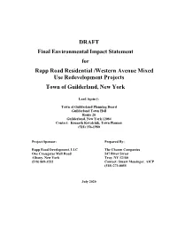 DRAFT Final Environmental Impact Statement for Rapp Road