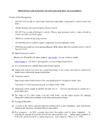 Principles and Concept of Integrated Pest Management