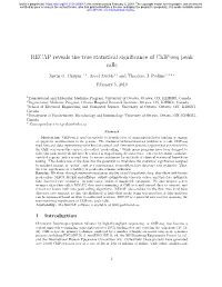 RECAP Reveals the True Statistical Significance of Chip-Seq Peak Calls