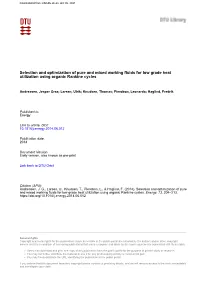 Selection and Optimization of Pure and Mixed Working Fluids for Low Grade Heat Utilization Using Organic Rankine Cycles