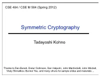 Symmetric Cryptography