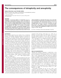The Consequences of Tetraploidy and Aneuploidy