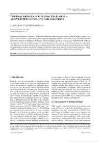Thermal Bridges in Building Envelopes – an Overview of Impacts and Solutions