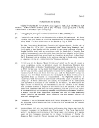 Conditions of Bonds (COB #19)