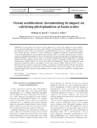Ocean Acidification: Documenting Its Impact on Calcifying Phytoplankton at Basin Scales