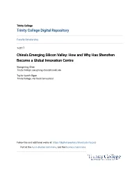 How and Why Has Shenzhen Become a Global Innovation Centre