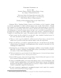 Prepared Statement of Scott C. Hsu Scientist, Physics Division–Plasma