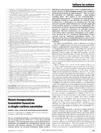 Room-Temperature Transistor Based on a Single
