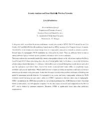 Security Analysis and Trust Models in Wireless Networks Lela Mirtskhulava