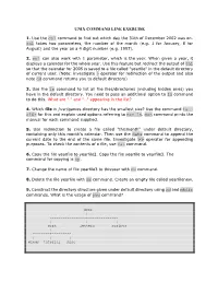 Unix Command Line Exercise