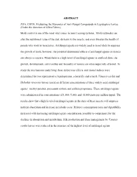 ABSTRACT ZHA, CHEN. Evaluating the Dynamics of Anti-Fungal Compounds in Lepidoptera Larvae