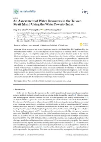 An Assessment of Water Resources in the Taiwan Strait Island Using the Water Poverty Index