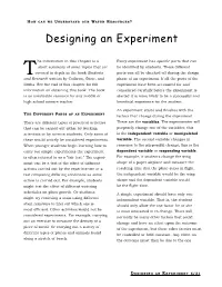 Designing an Experiment