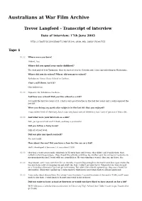Interview Transcript As