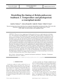 Modelling the Timing of Betula Pubescens Budburst. I. Temperature and Photoperiod: a Conceptual Model