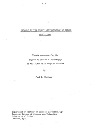 PROBLEMS in the THEORY OD PERCEPTION of COLOUR: Thesis
