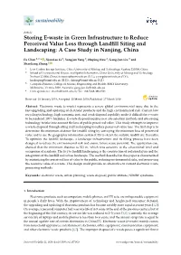 Storing E-Waste in Green Infrastructure to Reduce Perceived Value Loss Through Landﬁll Siting and Landscaping: a Case Study in Nanjing, China
