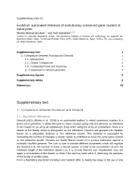 Supplementary Text: 1 1.- Comparison Between Evolclust and Gecko3