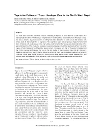 Vegetational Pattern of Trans-Himalayan Zone in the North