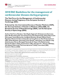2018 ESC Guidelines for the Management of Cardiovascular