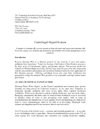 Centrifugal Hyperfiltration