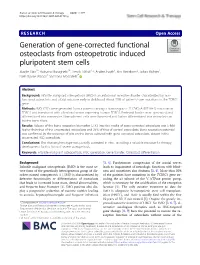 Generation of Gene-Corrected Functional Osteoclasts From