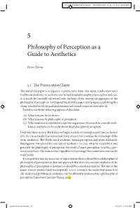 Philosophy of Perception As a Guide to Aesthetics