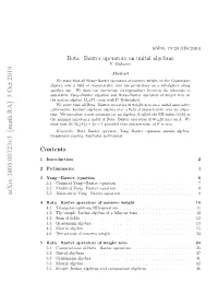 Rota---Baxter Operators on Unital Algebras