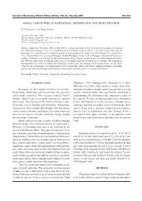 Small Carnivores of Karnataka: Distribution and Sight Records1