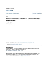 The Power of Perception: Securitization, Democratic Peace, and Enduring Rivalries