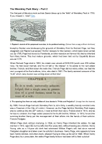 The Wembley Park Story – Part 2 the First Part of This Story Took Us from Saxon Times up to the “Birth” of Wembley Park in 1793