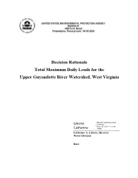 Decision Rationale Total Maximum Daily Loads for the Upper Guyandotte River Watershed, West Virginia