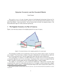 Epipolar Geometry and the Essential Matrix