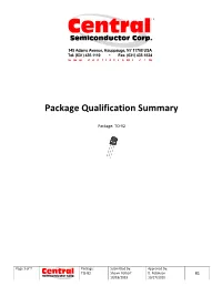 Package Qualification Summary