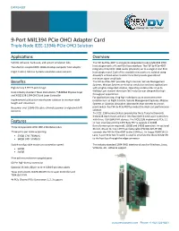 9-Port Mil1394 Pcie OHCI Adapter Card Triple-Node IEEE-1394B Pcie OHCI Solution
