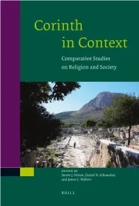 Corinth in Context Supplements to Novum Testamentum