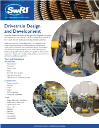 Drivetrain Design and Development