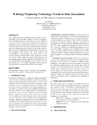 Exploring Technology Trends in Data Journalism a Content Analysis of CAR Conference Session Descriptions